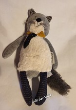 MOULIN ROTY Kater Fernand Katze mit Schlips Spieluhr Grau & Weiß 