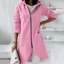 Damen Sweatjacke Hoodie Kapuzenpullover mit Zipper Sweatshirt Jacke Langarm Mode