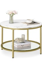 Songmics Couchtisch Gold und