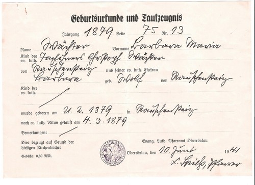 Original geburtsurkunde und - original,