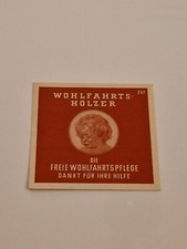 Streichholzetikett, Wohlfahrt - Hölzer, Wohlfahrtspflege, Danke Für Ihre Hilfe 