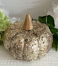 Großer  Kürbis Gold Holz