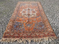 Handgeknüpfter Großer Orientteppich, Antik Dekor Vintage Traditionell Wolle Verblasst Teppich