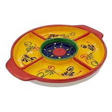 5 Fächer Tapas Servierschale 21 cm traditionelle spanische Handarbeit Keramik