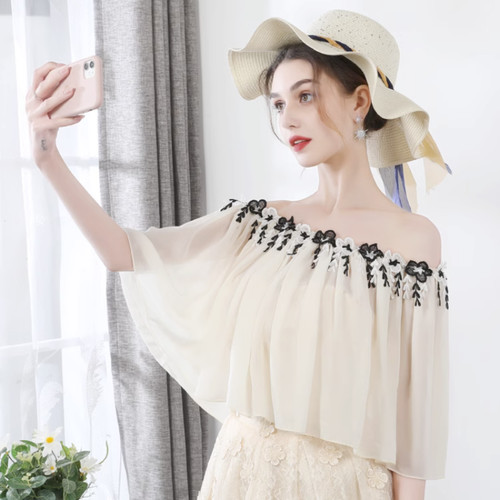 Damen chiffon bolero - chiffon,