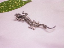 925 SILBER BROSCHE, EIDECHSE