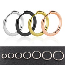 1 oder 3 Paar Creolen Rund 8-20 mm INNENDURCHMESSER Edelstahl Damen Herren