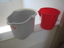 2er Set Kunststoff Putzeimer mit Griff Ausguss Wassereimer curver, Peggy Perfect