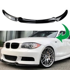 Schwarz Glanz Spoilerschwert Frontspoiler Lippe ABS für BMW 1er E82 E88 M-Paket