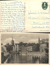 ERFURT Partie an der Gera 1957