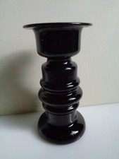 Vase Glas, Holmegaard ? Michael Bang ? Schwarz 17 cm/ 8,5 cm