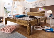 Balkenbett Holz Wildeiche