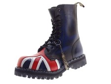 STEEL Damen Schuhe Biker Boots Stiefeletten Gr 38 Leder Stahlkappe