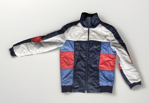 Anorak steppjacke blau weiß - anorak,