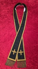 Stola schwarz mit gold - schwarz,