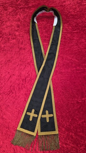 Stola schwarz mit - schwarz,