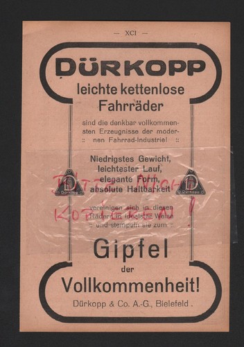Bielefeld werbung 1912 - bielefeld,,