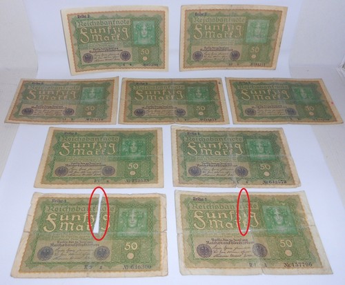Reichsbanknoten 50 mark - 50,