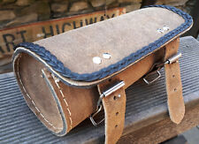 20cm LEDER Lenker Toolbag Werkzeug Roll Tasche Rolle Harley Chopper antik braun