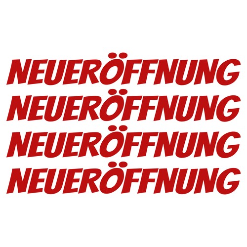 Schriftzug neueröffnung - 4x,