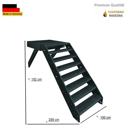 Stahltreppe treppe anthrazit - stahltreppe,