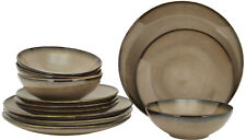 Places of Style Tafelservice ## Ellehom ## (12-tlg), Steinzeug, Reaktiv Glasur