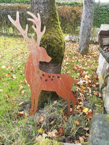 Reh figur wald edelrost - reh,