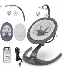 LIONELO Babywippe RINA 360° drehbarer Sitz 2-in-1 Schaukelsperre
