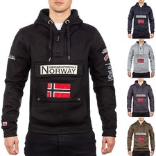 Geographical Norway Herren Kapuzen Hoodie Pullover Norwegen Fahne Casual Dope