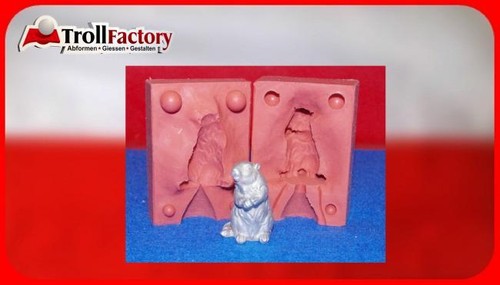Zinn giessform biber stehend - giessform,