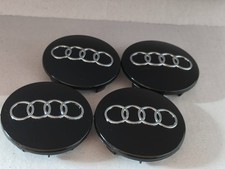 4x Nabendeckeln Für Audi 68mm Schwarz Neu
