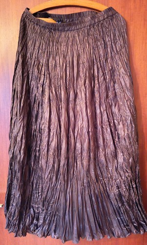 Damen plisseerock crinkle - in,
