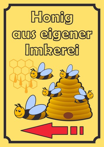 Verkaufsschild schild honig - schild,