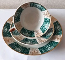 3 tlg Sammeltasse Grün Gold