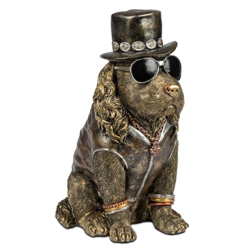 Dekofigur cooler hund mit - cooler,