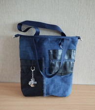Jeans Bag mit Leder, Einkauf