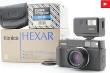 【"Lesen" Near MINT++w/ HX-14 Flash】 Konica Hexar AF Black Film Camera from JAPAN