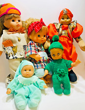 5 x Vintage Sammler Puppen : 2x Zapf - 1x Playmates (+ Schlafaugen) / 1x Berchet