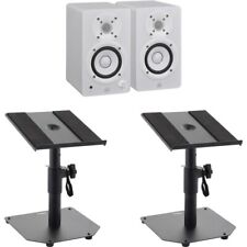 Yamaha HS3 WH B-Ware Studiomonitor Tischstativ Set
