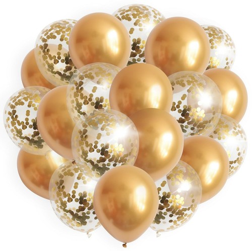 20x luftballons gold metallic - luftballons,