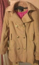 Tally Weijl Wollmantel senffarben, goldene Knöpfe