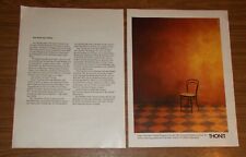 Seltene Werbung THONET Nr. 214 - Der Stuhl der Stühle 1992