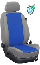 VW T4 California Maß Sitzbezüge Komplettset 4-Sitzer: Kunstleder/blau/grau