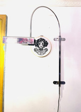 70’s Vintage Chrome Adjustable Arc Wall Lamp Space Age Joe Colombo Style Italy