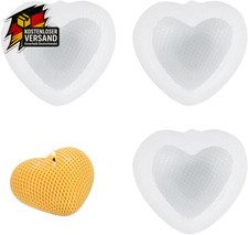 3 Stück Silikonform Herz