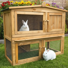 Kaninchenstall Hasen Stall Obelix mit Auslauf Freilauf Gehege Kaninchen Käfig