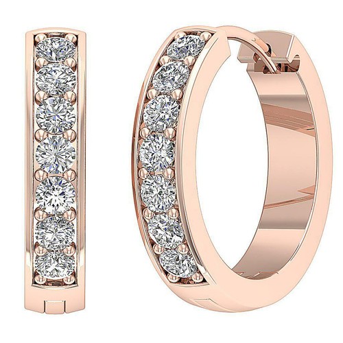 Creolen ohrringe rund - rund, diamant