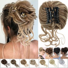 Dutt Haarteil Haargummi Wie Echthaar Haarverlängerung Lockig Clip Bun Messy Updo