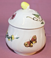 VILLEROY BOCH V&B Bouquet Zuckerdose HmD 12cm Ø 7,5 u.D Zuckertopf Fehler 26987