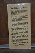 Altes Blechschild 60er Jahre,Waschküchen Ordnung,Wohnungsbaugesellschaft Berlin
